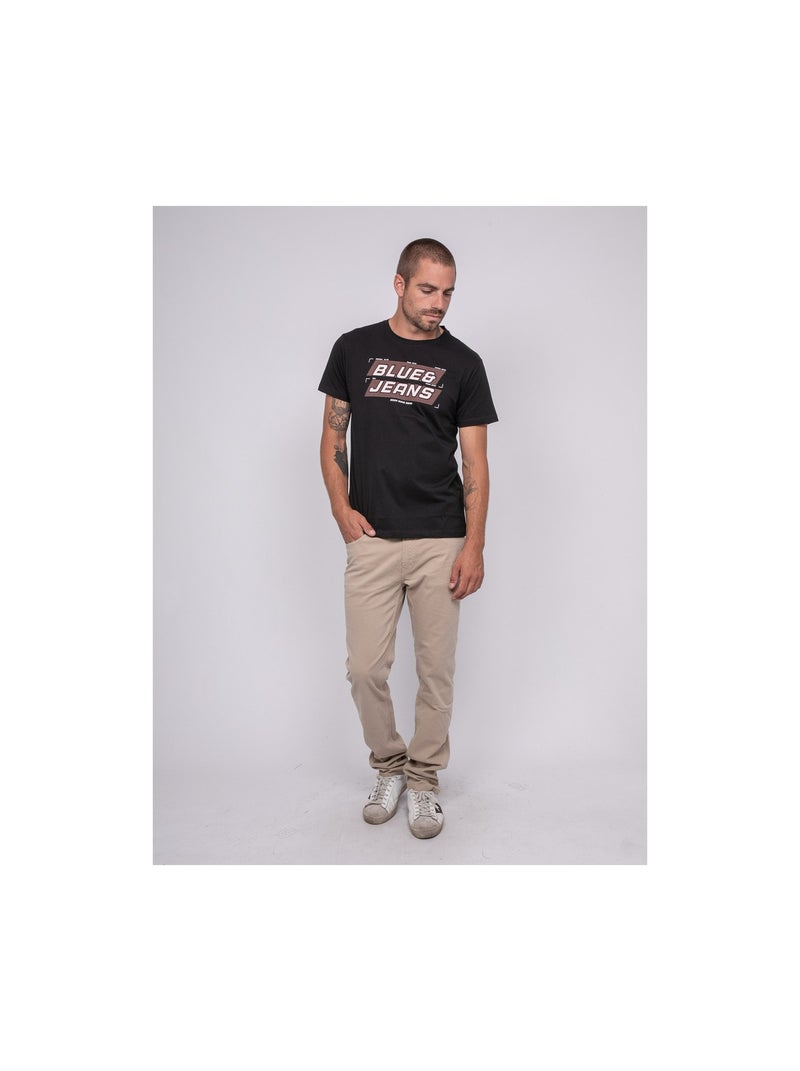 T-shirt puro cotone con motivo JORDIPAL Nero - Kiabi