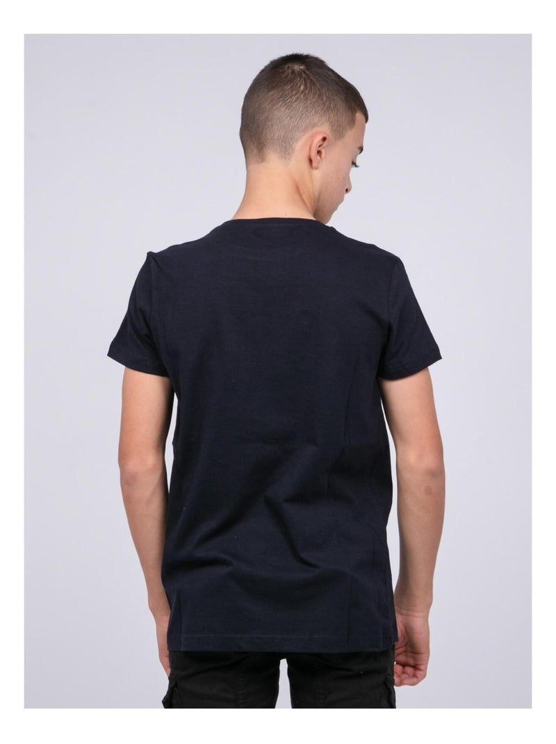T-shirt puro cotone JAPING-J Blu marino - Kiabi