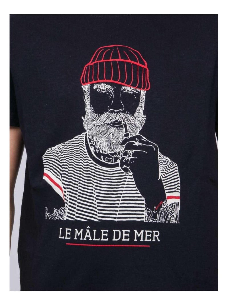 T-shirt puro cotone JAPING-J Blu marino - Kiabi