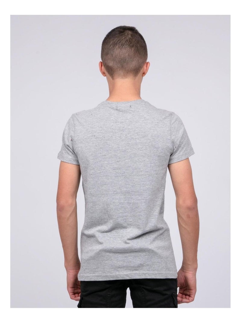 T-shirt puro cotone JAPING-J Grigio melangiato - Kiabi