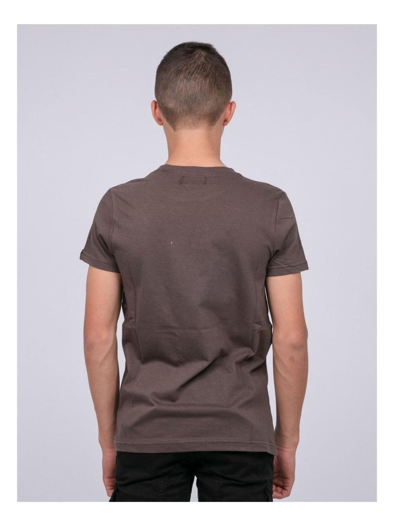 T-shirt puro cotone JOCTURNE-J Cachi - Kiabi
