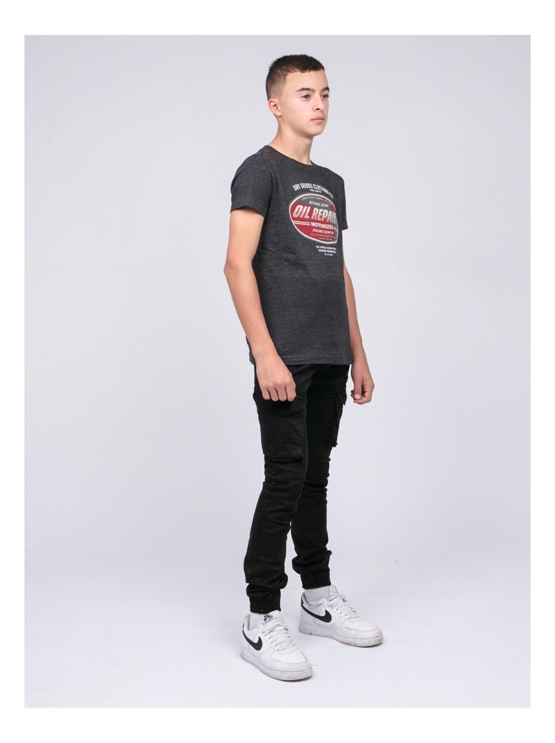 T-shirt puro cotone JOCTURNE-J Grigio scuro - Kiabi