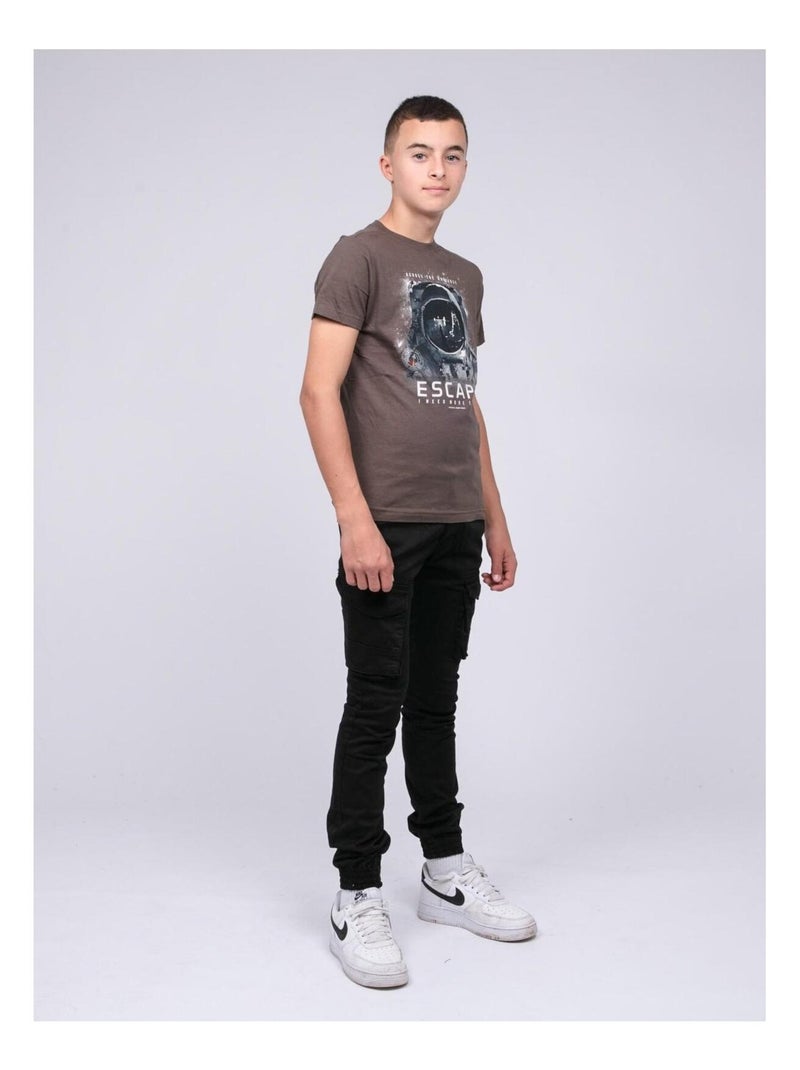 T-shirt puro cotone JOOSTER-J Cachi - Kiabi