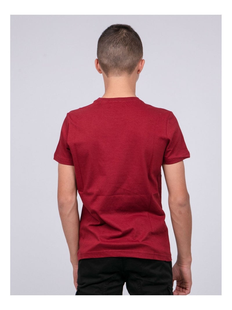 T-shirt puro cotone JORDY-J Bordeaux - Kiabi