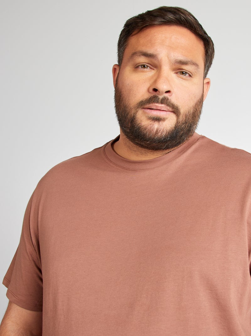 T-shirt puro cotone MARRONE - Kiabi