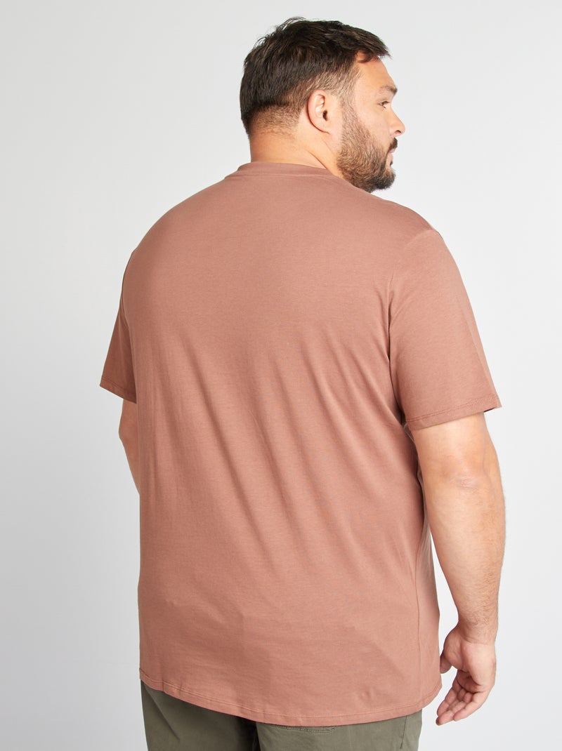 T-shirt puro cotone MARRONE - Kiabi