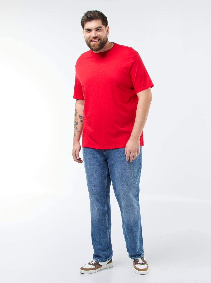 T-shirt puro cotone Rosso - Kiabi