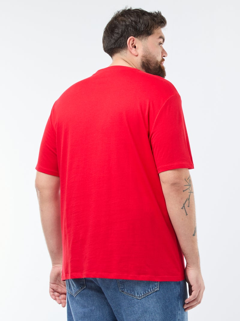 T-shirt puro cotone Rosso - Kiabi