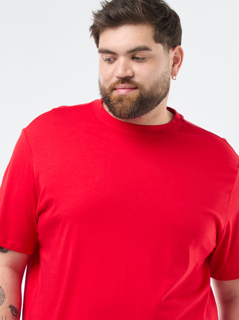 T-shirt puro cotone Rosso - Kiabi