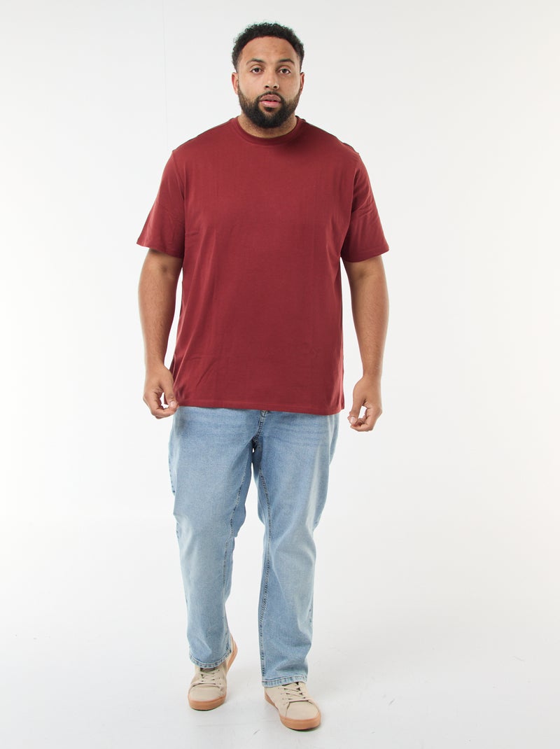 T-shirt puro cotone Rosso - Kiabi