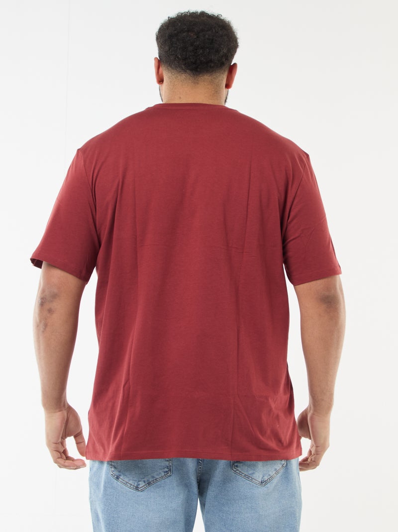 T-shirt puro cotone Rosso - Kiabi