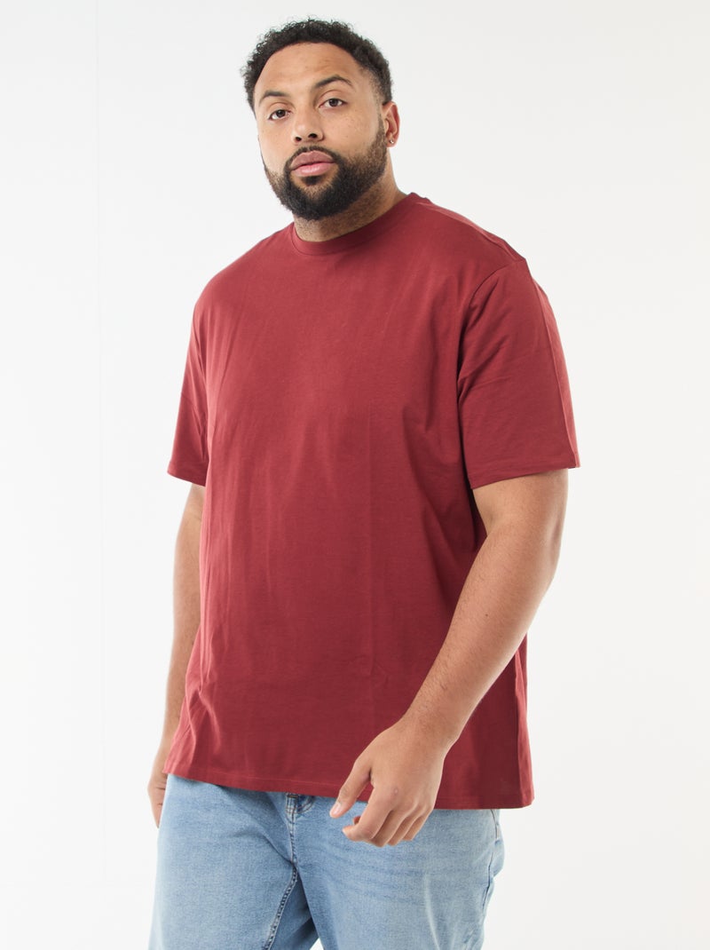 T-shirt puro cotone Rosso - Kiabi