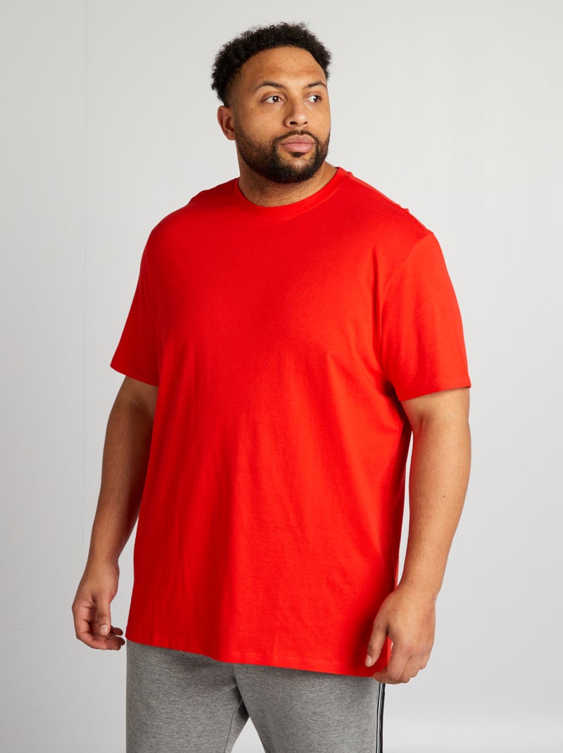 T-shirt puro cotone ROSSO - Kiabi