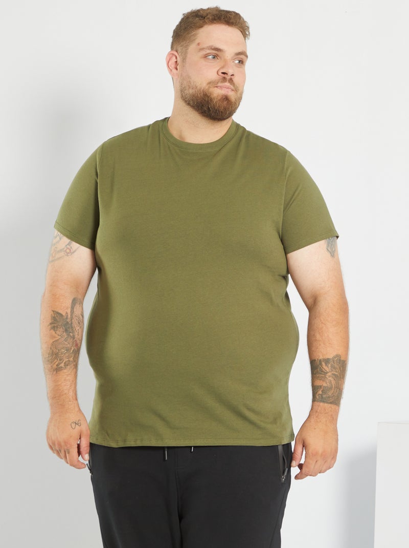 T-shirt puro cotone verde - Kiabi
