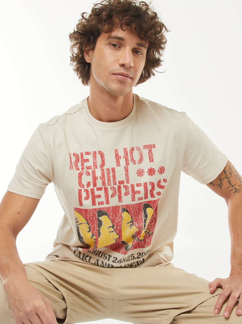 T-shirt 'Red Hot Chili Peppers' maniche corte GRIGIO - Kiabi