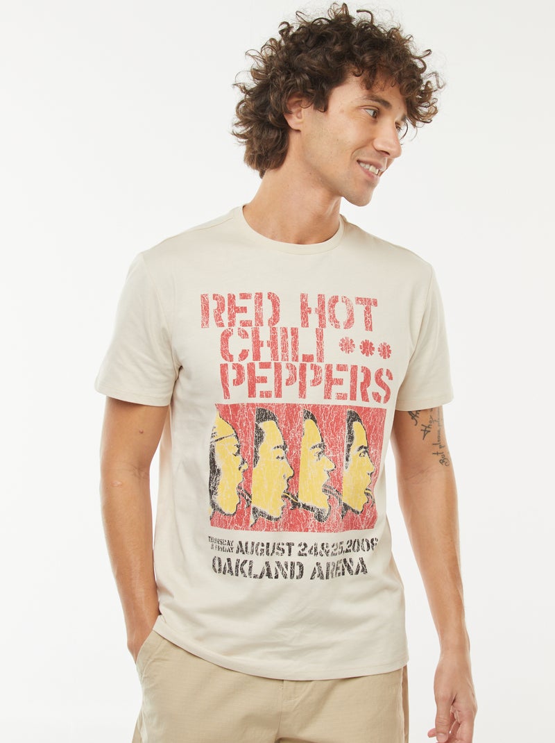 T-shirt 'Red Hot Chili Peppers' maniche corte GRIGIO - Kiabi