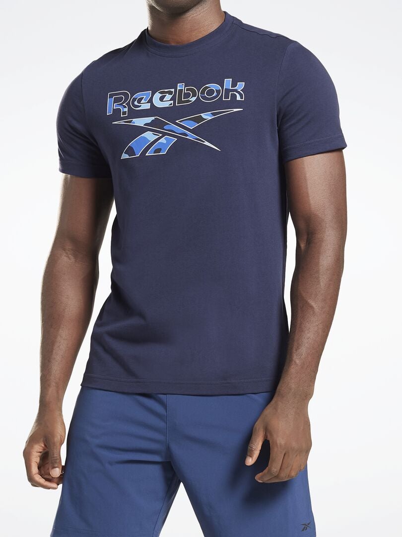 T-shirt 'Reebok' scollo tondo BLU - Kiabi