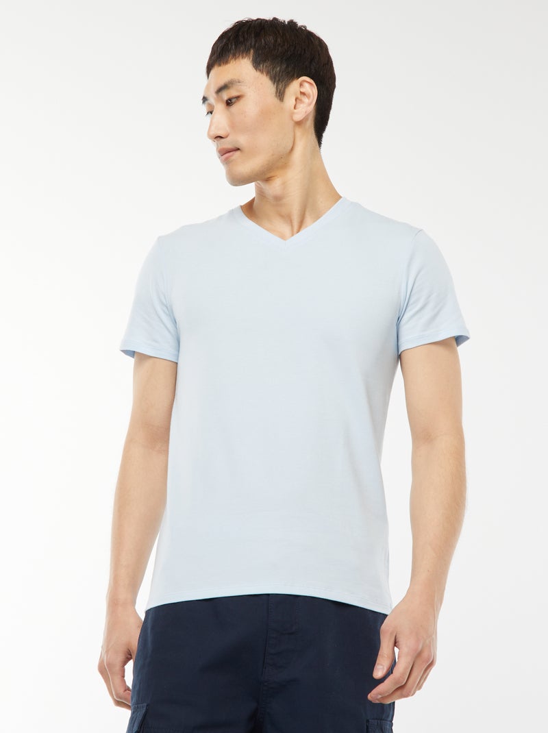 T-shirt regular stretch blu - Kiabi
