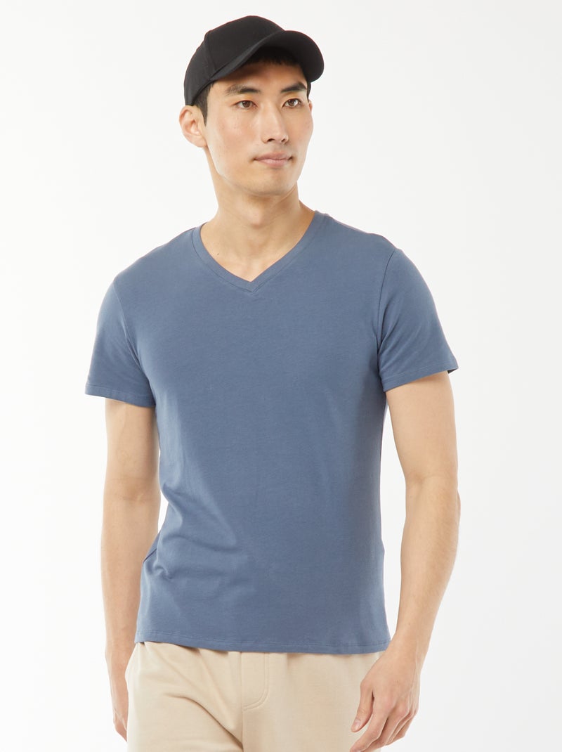 T-shirt regular stretch Blu - Kiabi