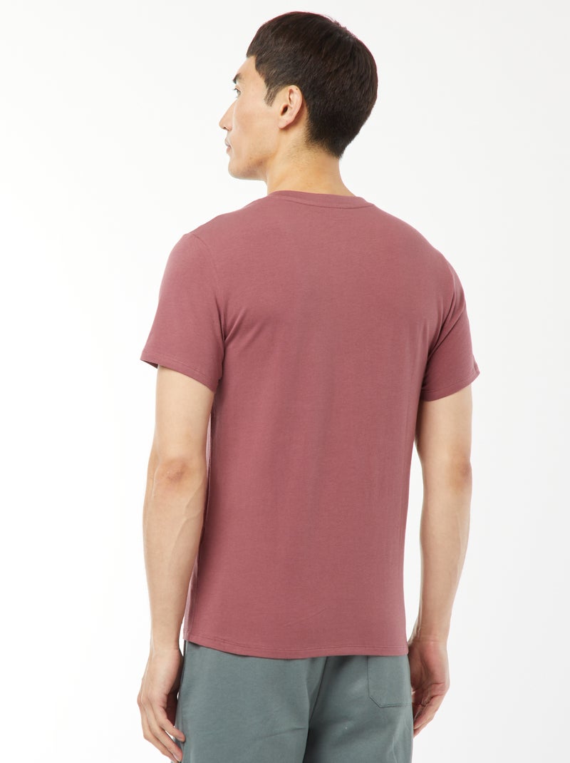 T-shirt regular stretch Rosa - Kiabi