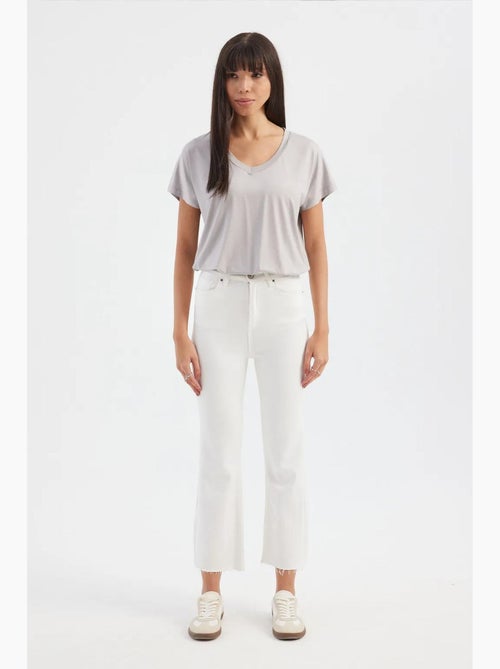 T-shirt relaxed con scollo a v e maniche corte hiccup - Kiabi