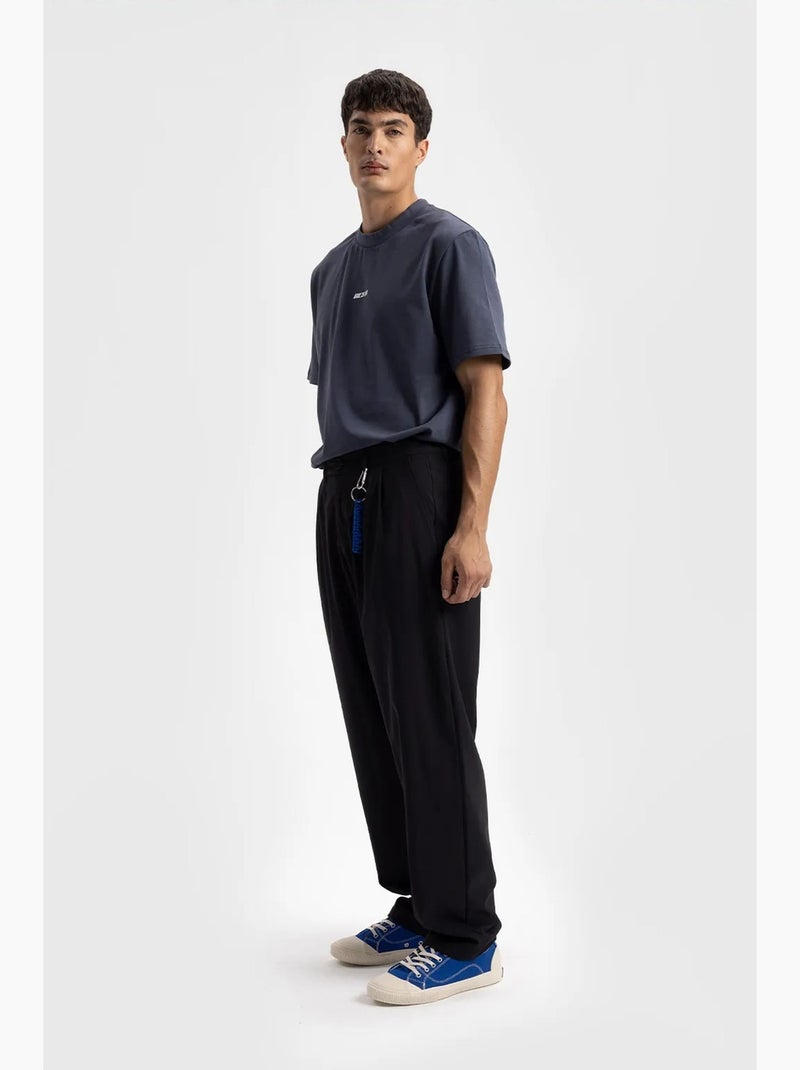 T-shirt relaxed fit con stampa logo e girocollo giesto Blu marino - Kiabi