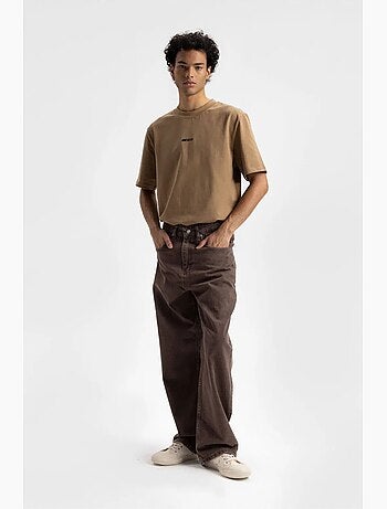 T-shirt relaxed fit con stampa logo e girocollo giesto
