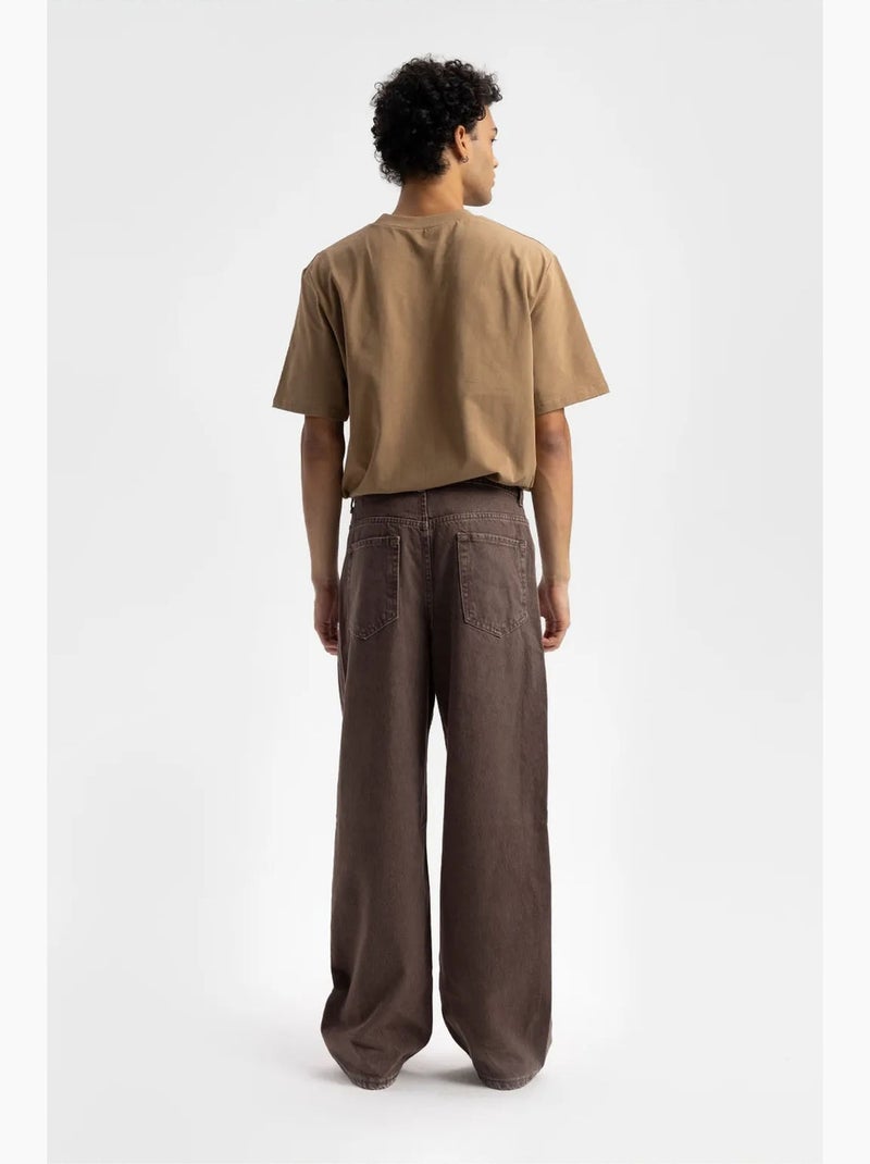 T-shirt relaxed fit con stampa logo e girocollo giesto Cammello - Kiabi