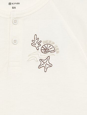 T-shirt ricamata a maniche corte