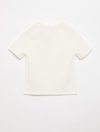 T-shirt ricamata a maniche corte