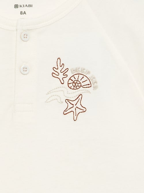 T-shirt ricamata a maniche corte - Kiabi