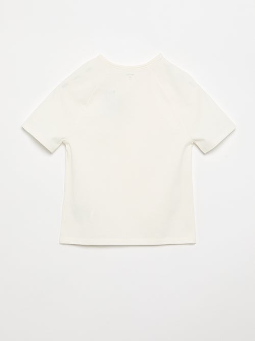 T-shirt ricamata a maniche corte - Kiabi
