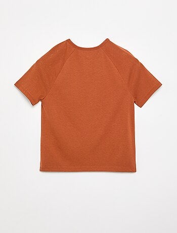 T-shirt ricamata a maniche corte