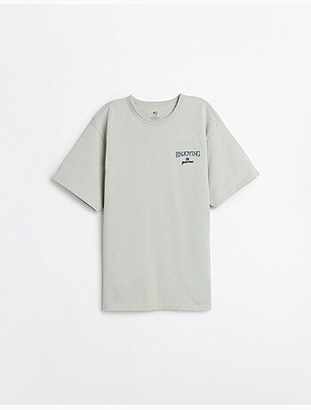 T-shirt ricamata in maglia pesante, MO Fashion