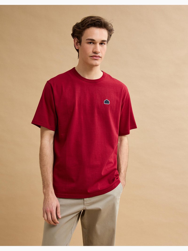 T-shirt ricamata in maglia pesante, MO Fashion Rosso - Kiabi