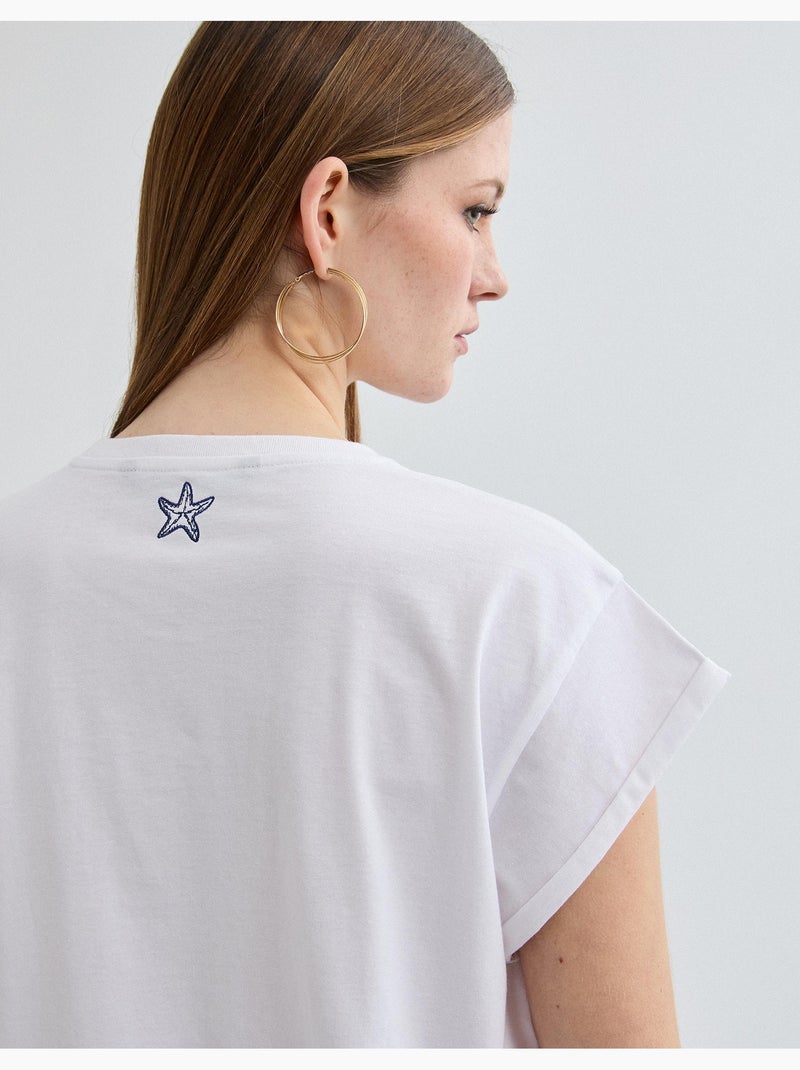 T-shirt ricamata, MO Fashion Bianco - Kiabi