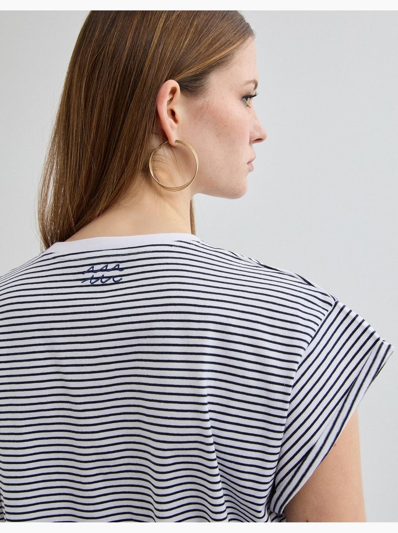 T-shirt ricamata, MO Fashion Blu - Kiabi