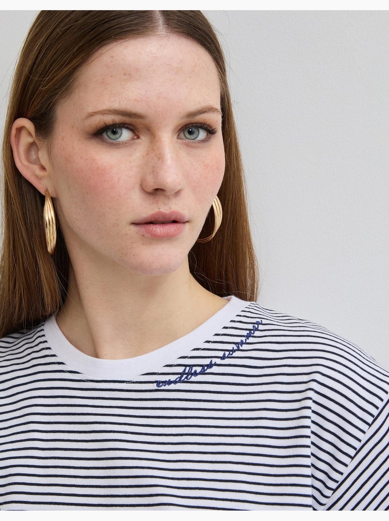 T-shirt ricamata, MO Fashion Blu - Kiabi