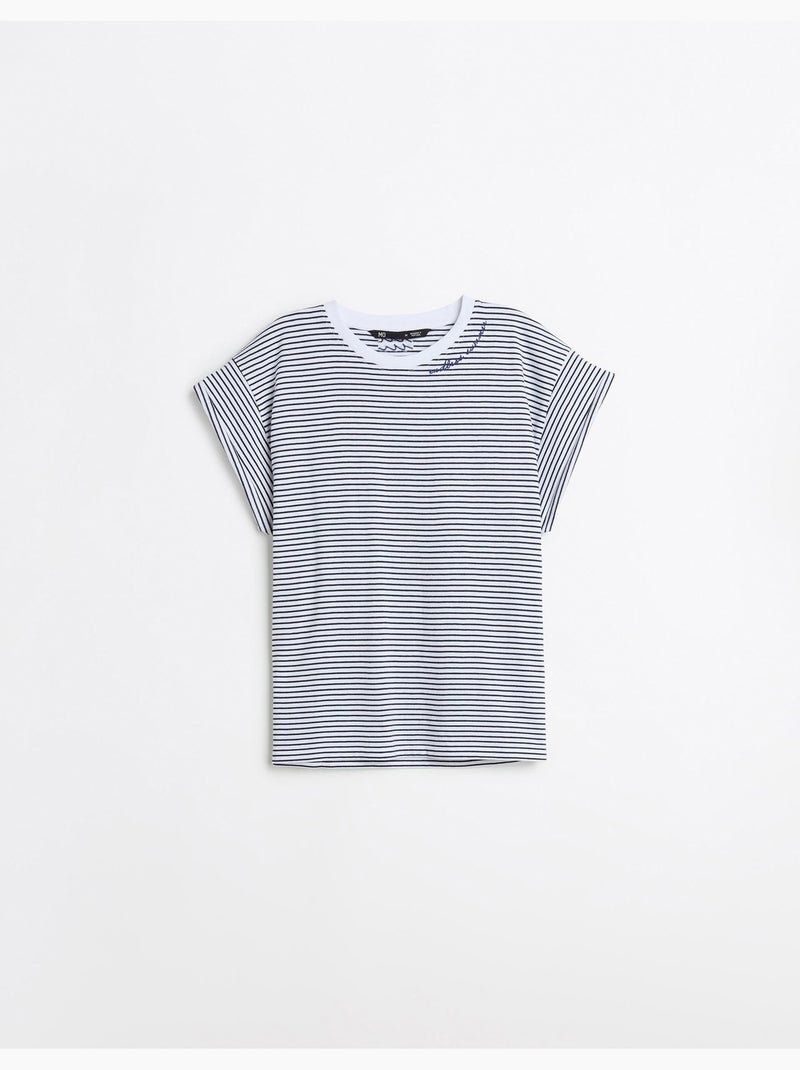 T-shirt ricamata, MO Fashion Blu - Kiabi