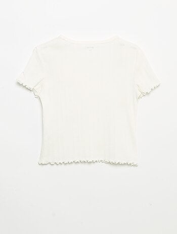 T-shirt ricamato a maniche corte