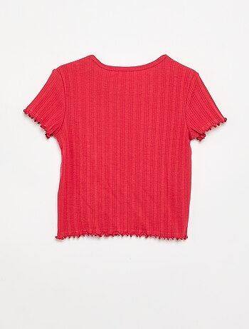 T-shirt ricamato a maniche corte