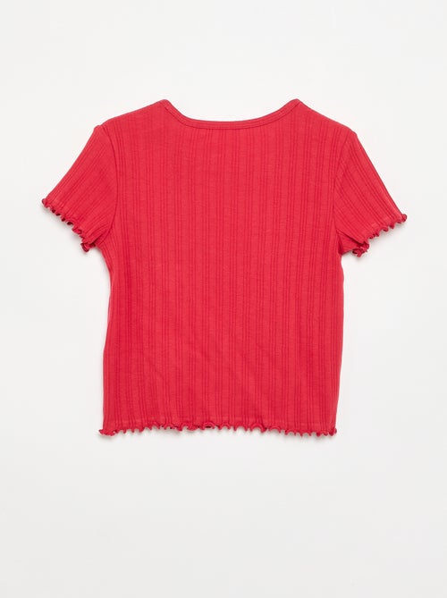 T-shirt ricamato a maniche corte - Kiabi