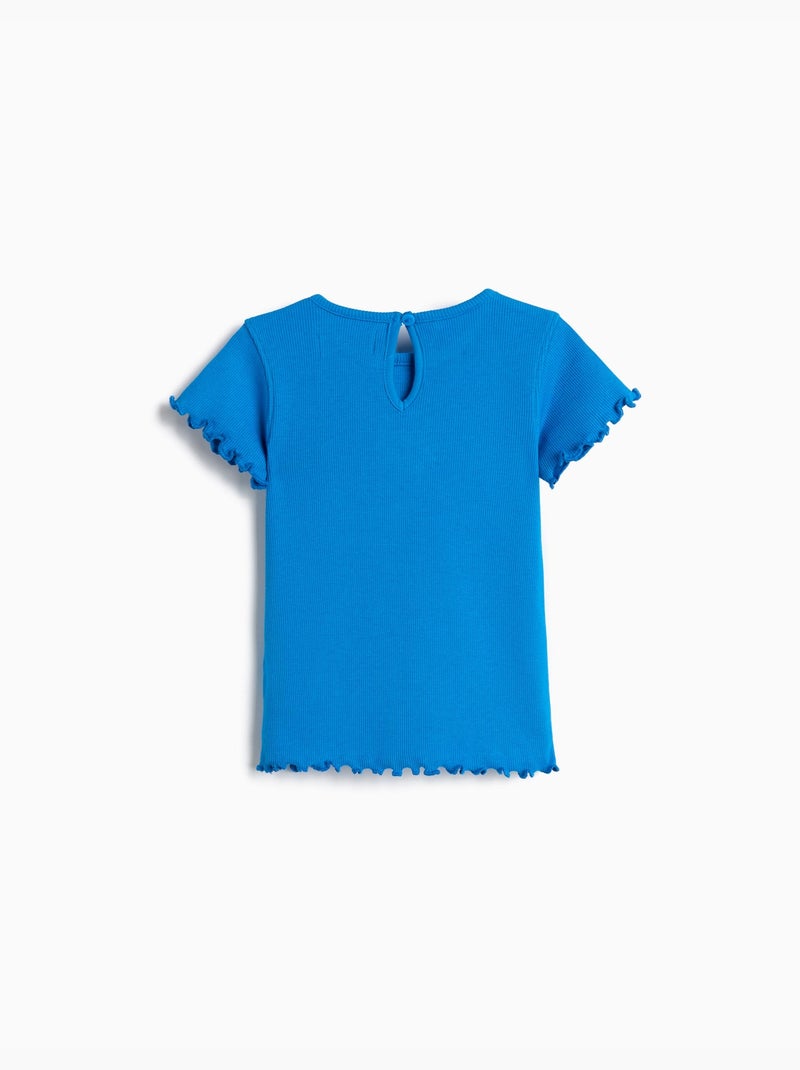 T-shirt ricamo floreale, MO Fashion Blu - Kiabi