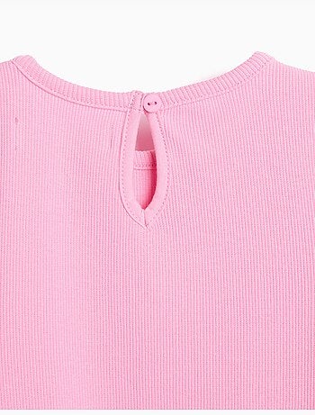 T-shirt ricamo floreale, MO Fashion