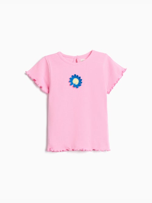 T-shirt ricamo floreale, MO Fashion - Kiabi
