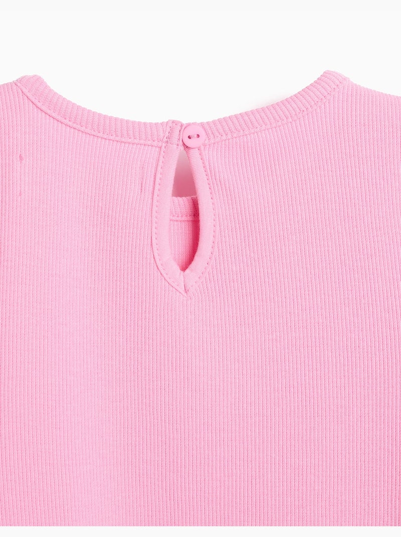 T-shirt ricamo floreale, MO Fashion Rosa - Kiabi
