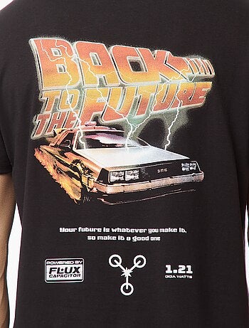 T-shirt 'Ritorno al futuro' con stampa fronte/retro