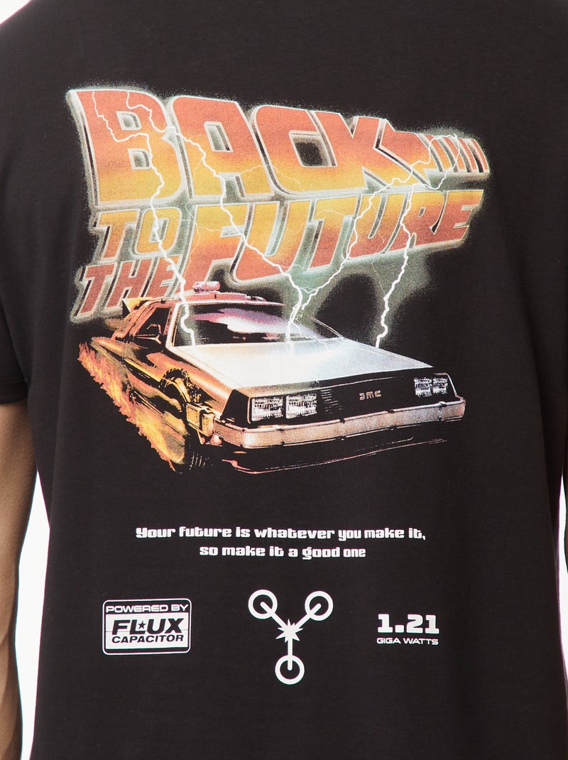 T-shirt 'Ritorno al futuro' con stampa fronte/retro Nero - Kiabi