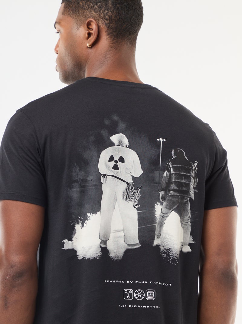 T-shirt 'Ritorno al futuro' stampato fronte/retro Nero - Kiabi