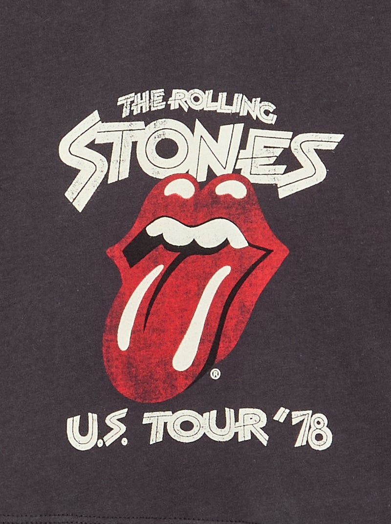T-shirt 'Rolling Stones' a maniche corte Nero - Kiabi